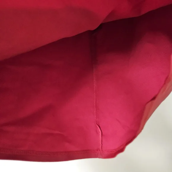 Elegant Red Wrap Skirt Women Size L - Picture 10 of 15